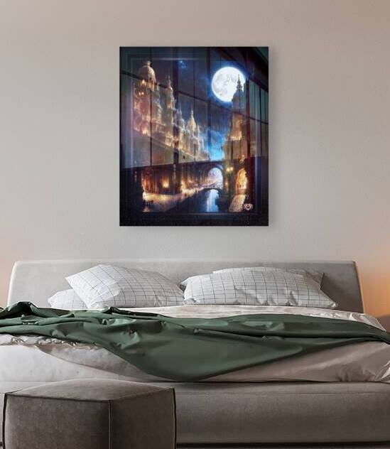 Enchanted Gothic City Of Allecia Illuminated By A Full Moon Amazing AI Concept Art by Xzendor7 by xzendor7