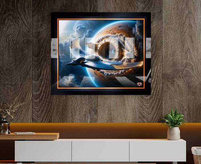 Galactic Starship Exiting The Ipellian Interdimensional Portal Awe-Inspiring AI Concept Art by Xzendor7 by xzendor7