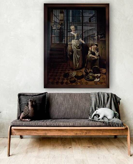 The Idle Servant by Nicolaes Maes Old Masters Prints by xzendor7