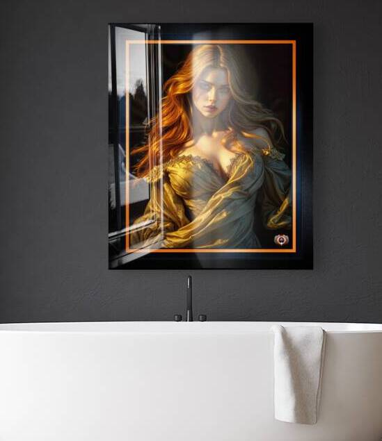 Portrait Of The Golden Haired Blonde Seraphina During Sunset Gorgeous AI Concept Art by Xzendor7 by xzendor7