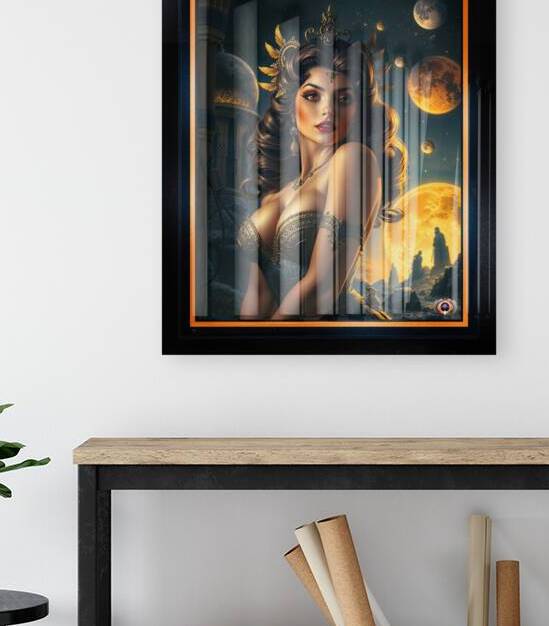 Cosmic Elegance Of Celasia Enchanting Queen Of The Planet Metara Mesmerizing AI Concept Art by Xzendor7 by xzendor7