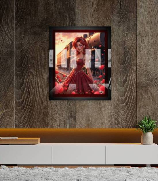 Isabela Rosine DAmore In The Garden Of Hearts With The Valentine Express Adorable AI Concept Art by Xzendor7 by xzendor7