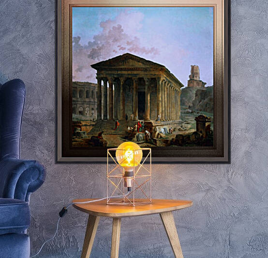 The Maison Caree the Arenas and the Magne Tower in Nimes by Hubert Robert by xzendor7