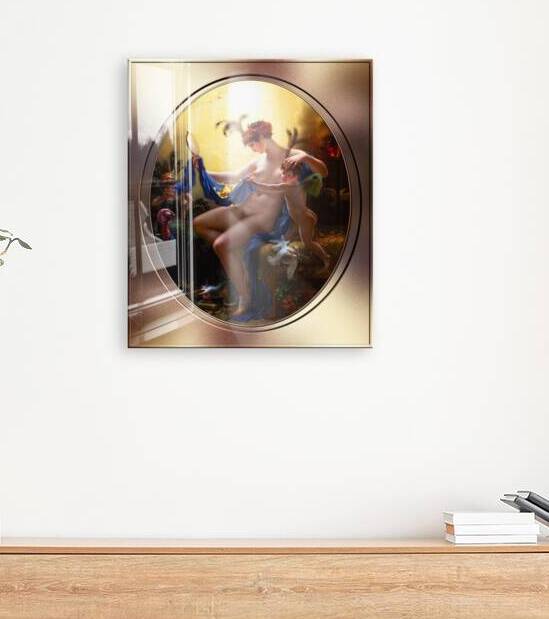 Portrait of Mlle. Lange as Danae by Anne-Louis Girodet de Roussy-Trioson Remasterd Xzendor7 Fine Art Old Masters Reproductions by xzendor7