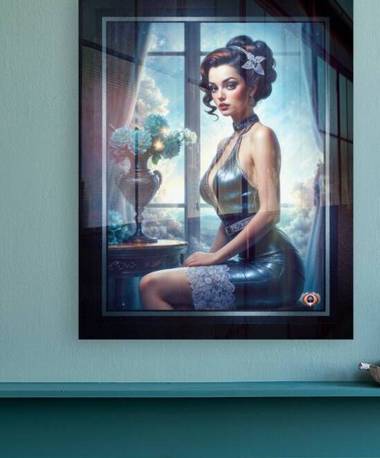 Elegantly Serene Portrait Of Celestina Loredana Sitting By A Window Mesmerizing AI Concept Art by Xzendor7 by xzendor7