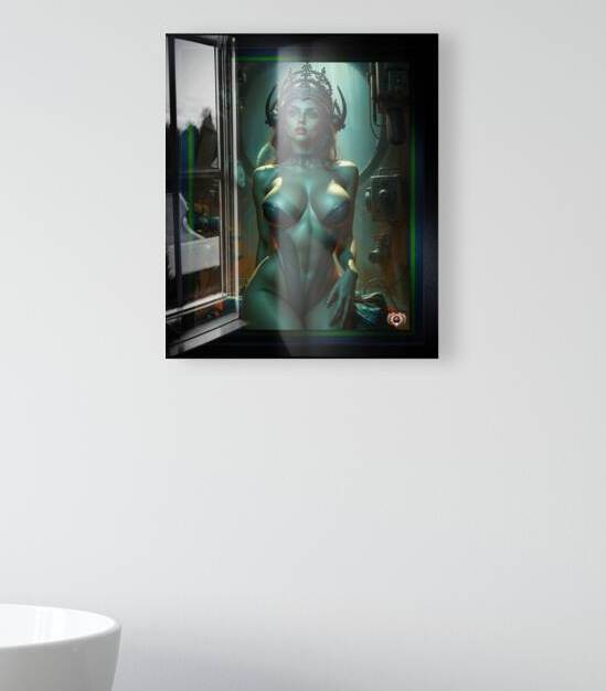 Retro Fusion Sci-Fi Portrait Of The Striking Alien Alessandra Veloria Mesmerizing AI Concept Art by Xzendor7 by xzendor7