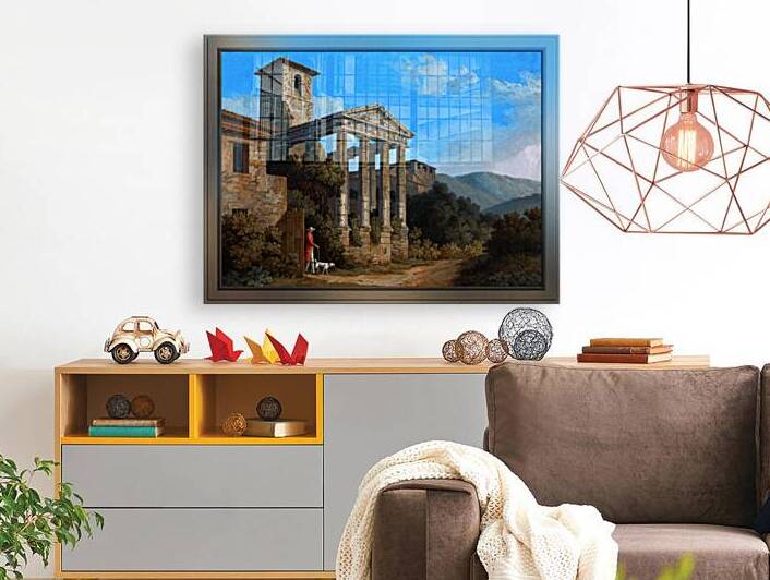 The Temple of Hercules in Cori near Velletri by Jakob Philipp Hackert by xzendor7