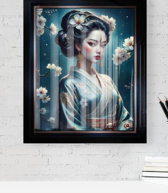 Elegant Portrait Of The Serene Beauty Of Kiyoaki Hanae MEzmerizing AI Concept Art by Xzendor7 by xzendor7