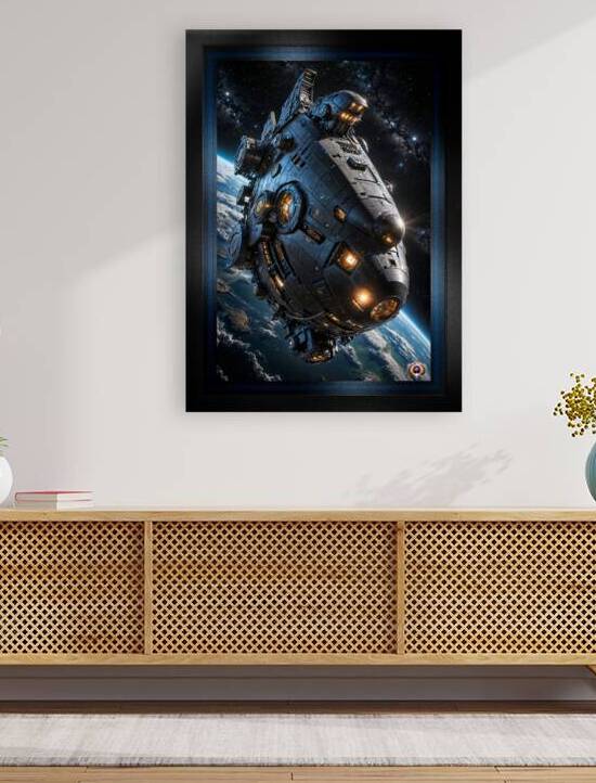 Stunning Sci-Fi View Of A Massive Spaceship In Orbit Amazing AI Concept Art by Xzendor7 by xzendor7