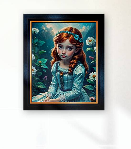 A Serene Portrait Of Lucilla Bellarosa Amidst Garden Blossoms Adorable AI Concept Art by Xzendor7 by xzendor7