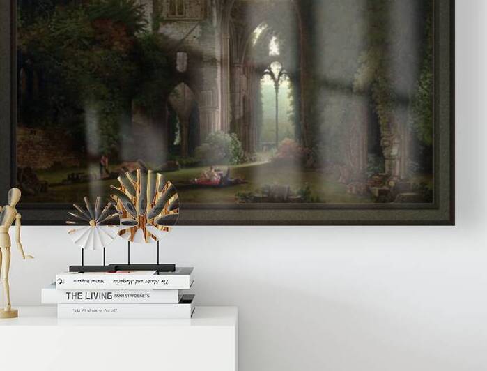 Sketching the Ruins of Tintern Abbey by Samuel Colman by xzendor7