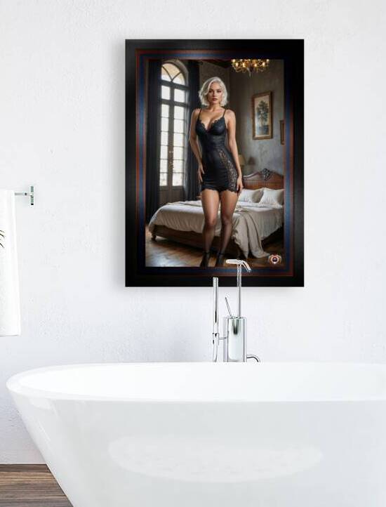 An Intimate Portrait Of A Woman In Black Lace Lingerie Captivating AI Concept Art by Xzendor7 by xzendor7
