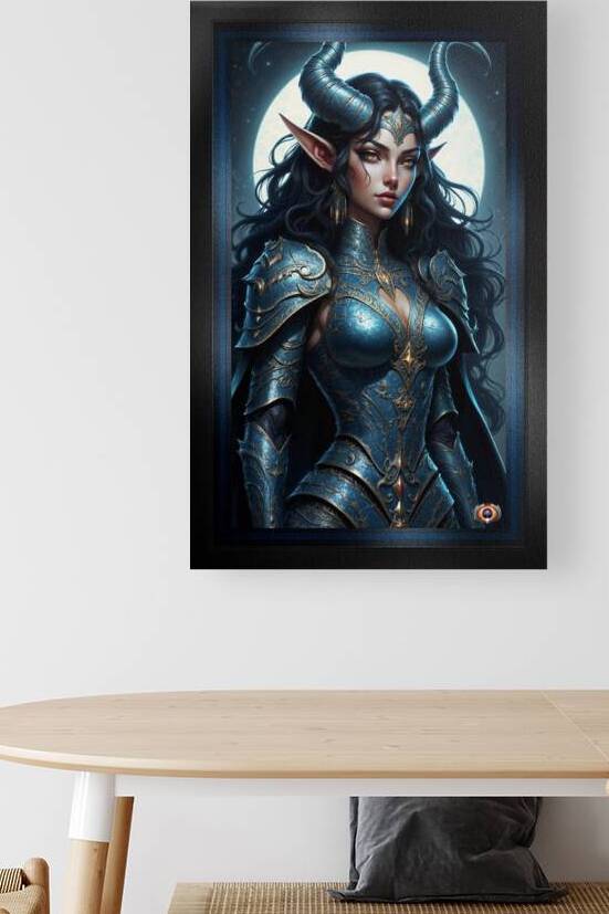 Enigmatic Fantasy Portrait Of The Moonlit Celestial Beauty Zarathia Enthralling AI Concept Art by Xzendor7 by xzendor7