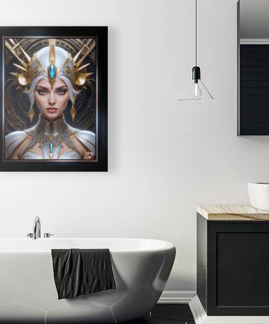 The Golden Pearl Headdress Of Rianne Velalois Captivating AI Concept Art by Xzendor7 by xzendor7