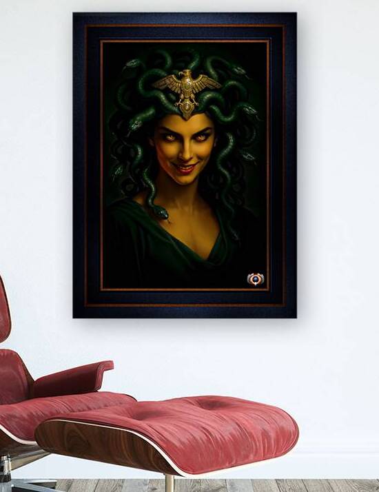 The Deviousness Of Medusa And Her Captive Golden Eyes Captivating AI Concept Art by Xzendor7 by xzendor7