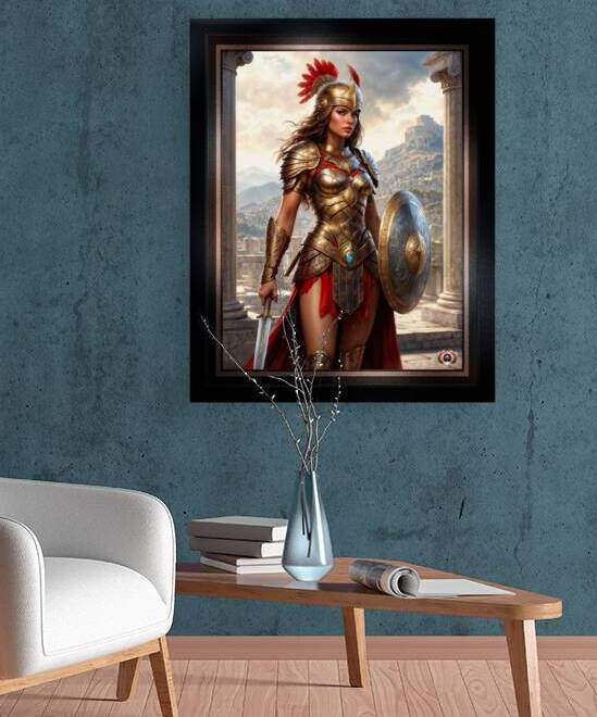 Golden Vision Of The Akladia She Warrior Guardian Captivating AI Concept Art by Xzendor7 by xzendor7