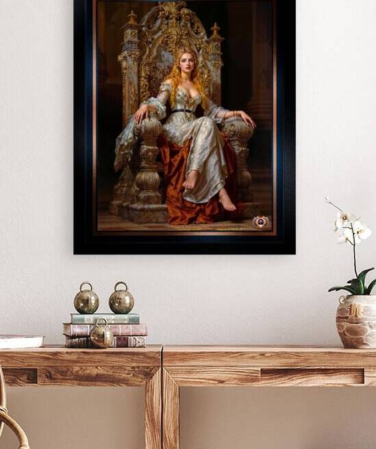 Regal Vision Of Lady Crysilda Lisalis On Throne Chair Mesmerizing AI Concept Art by Xzendor7 by xzendor7