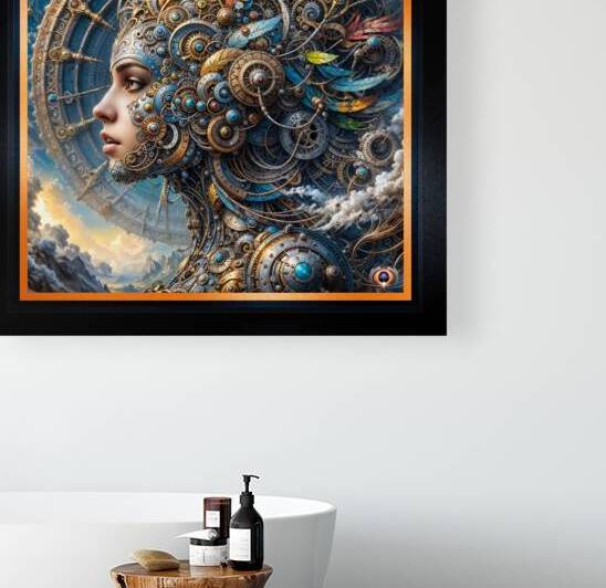 Zayna-Rhea Surreal Mechanized Celestial Portrait Intriguing AI Concept Art by Xzendor7 by xzendor7