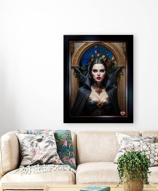 Dark Elegance Of Lyrisandra And The Dark Blue Rose Captivating AI Concept Art by Xzendor7 by xzendor7