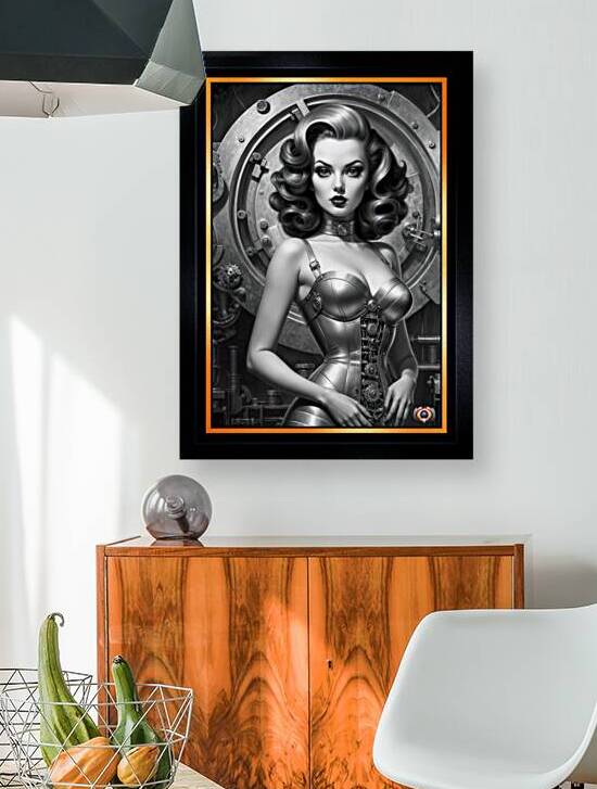 Aeliana Grace and Gears Retro Fusion Mechanical Pinup Girl Gorgeous AI Concept Art by Xzendor7 by xzendor7
