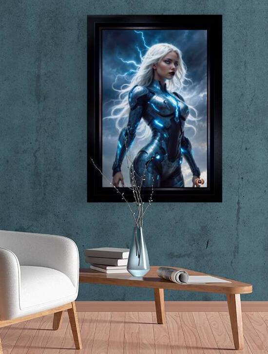 Lyraeth Conjuror Of Lightning Guardian Of The Tempest Mysterious AI Concept Art by Xzendor7 by xzendor7