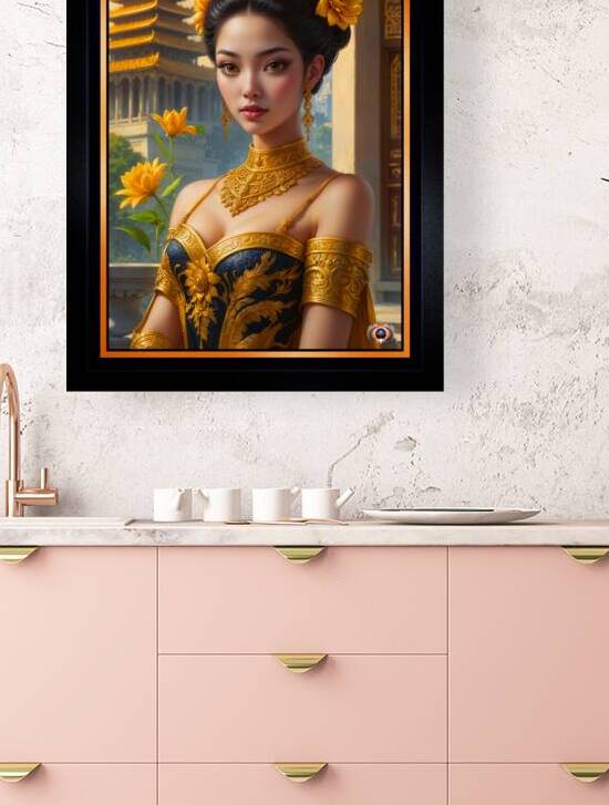 Gilded Portrait Of Lady Anya In The Ancient Temple Of Ossron Mesmerizing AI Concept Art by Xzendor7 by xzendor7