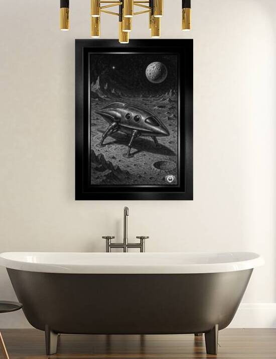 Retro Illustration Of Space Exploration Astounding AI Concept Art by Xzendor7 by xzendor7
