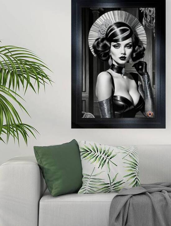 Enigmatic Art Deco Portrait Of The Timeless Beauty Lynphaea Stunning AI Concept Art by Xzendor7 by xzendor7