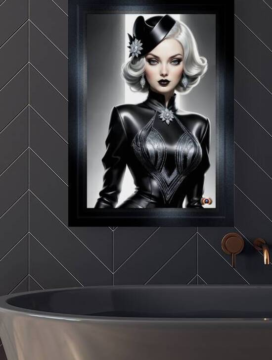 Art Deco Noir Glamour Portrait Of Isabella Fiorella Gorgeous  AI Concept Art by Xzendor7 by xzendor7