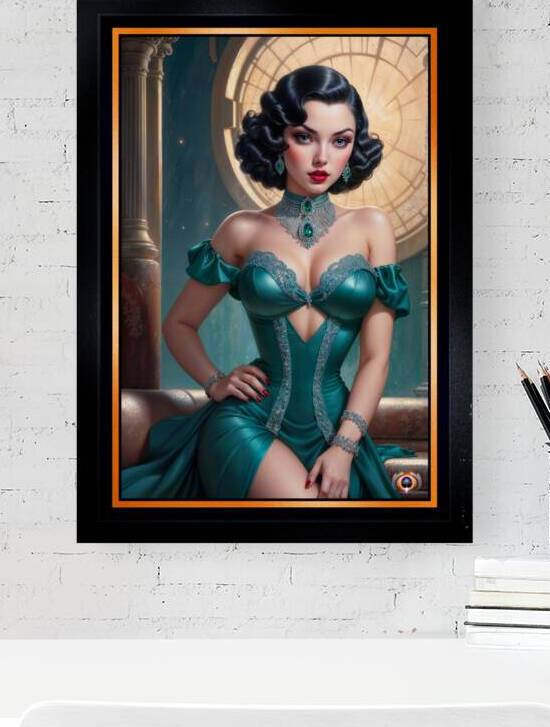 Emerald Dreams: Carina Fiorenza Illustrative Portrait Mesmerizing AI Concept Art by Xzendor7 by xzendor7