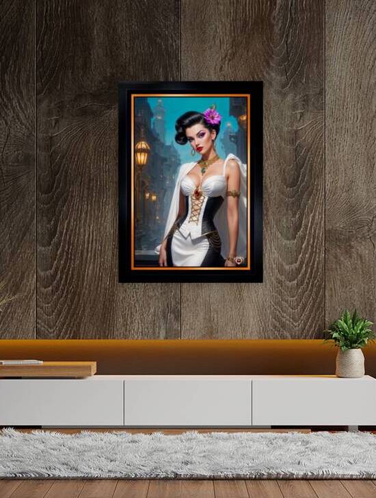 Baroque Beauty Valeriana Corvus Portrait Illustration Mesmerizing AI Concept Art by Xzendor7 by xzendor7