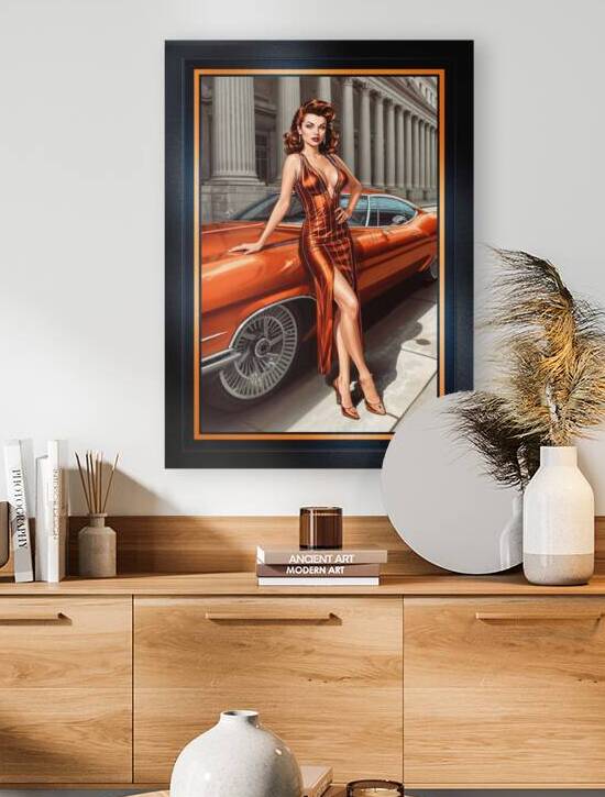 Retro Pinup Glamour Illustration Of Alessandra Valeriani Alluring AI Concept Art by Xzendor7 by xzendor7