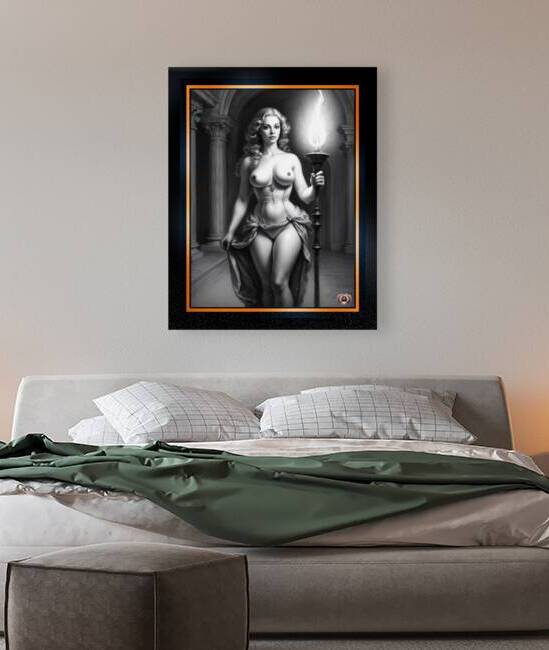 Shadows Of Luminaria Neoclassical Portrait Illustration Mesmerizing AI Concept Art by Xzendor7 by xzendor7