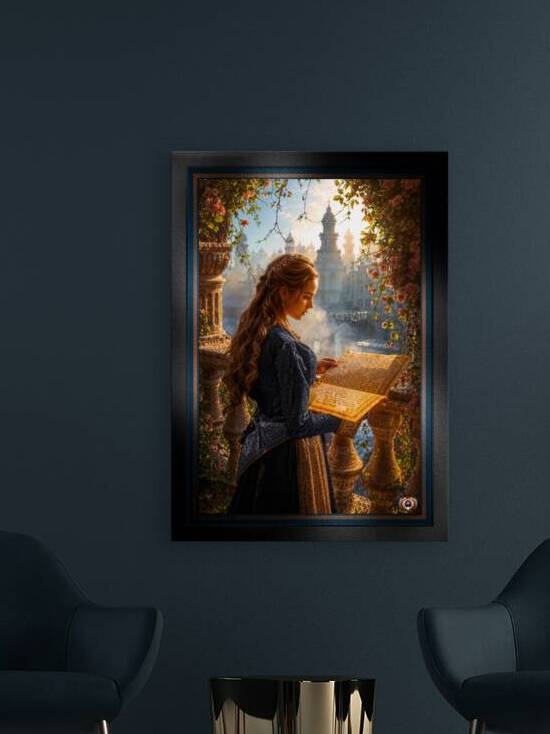 Mystical Scholar Lycia Ravena And The Parchment Of Arsthrad Captivating AI Concept Art by Xzendor7 by xzendor7