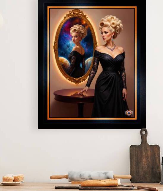 Portrait Of Islyana Velselvius And The Cosmic Void Mirror Stunning AI Concept Art by Xzendor7 by xzendor7