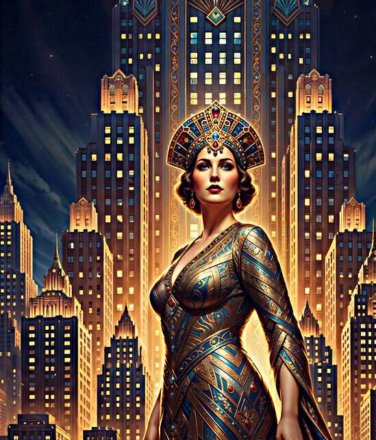 Ryana Drelis Amidst the Towers of The Aurelian Spires Striking AI Concept Art by Xzendor7 by xzendor7
