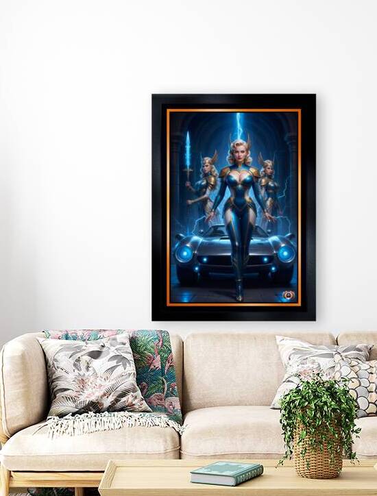 Mythical Fusion The Blue Lightning Tri-Star Speedster X117 Mesmerizing AI Concept Art by Xzendor7 by xzendor7