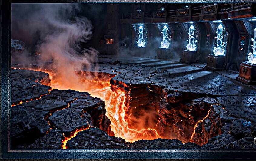 The Volkaroth Volcanic Subterranean Crystalline Sanctum Captivating AI Concept Art by Xzendor7 by xzendor7