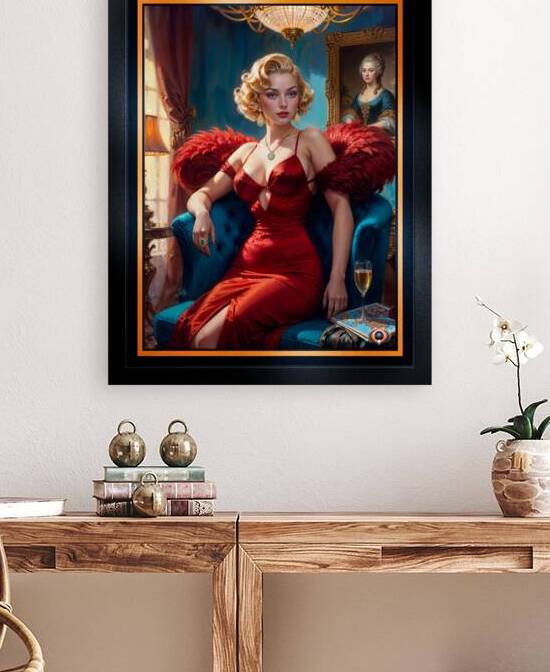 Portrait of Elara Hochberg Within Interior Antique Setting Stunning AI Concept Art by Xzendor7 by xzendor7