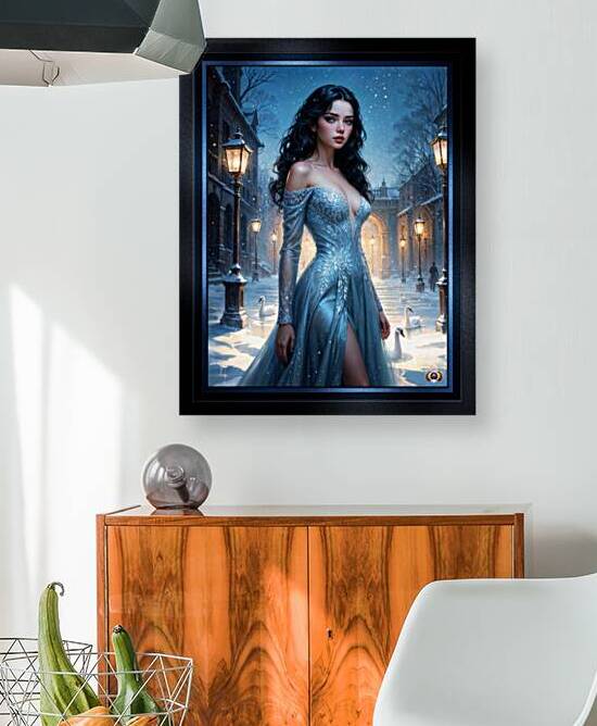 Danya Lunari Winter Courtyard Fantasy Portrait Elegant AI Concept Art by Xzendor7 by xzendor7