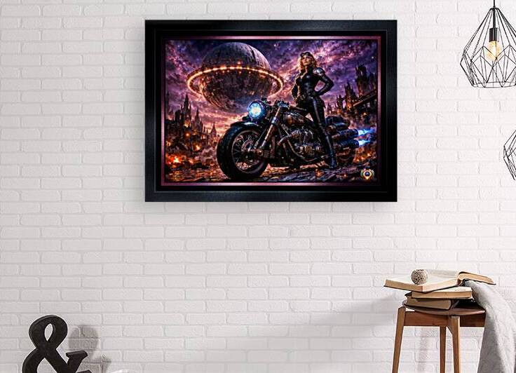 Galactic Portrait Of Livia Rorino Amidst A Cosmic Wasteland Commanding AI Concept Art by Xzendor7 by xzendor7