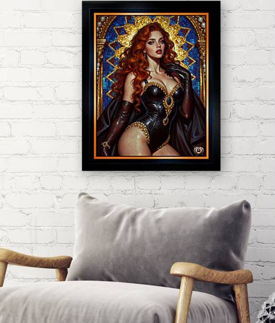 Pinup Diva Portrait Of Liliane Chalmond In Divine Elegance Theatrical AI Concept Art by Xzendor7 by xzendor7