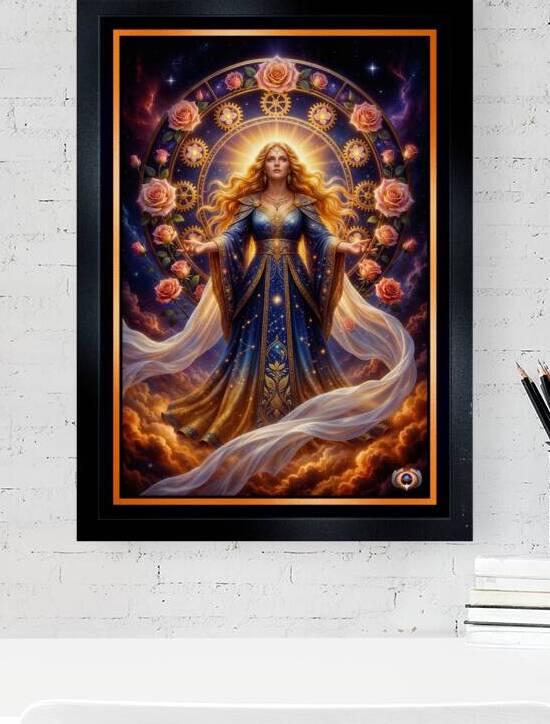 The Radiant Goddess Syrillia Vossen In Celestial Harmony Ethereal AI Concept Art by Xzendor7 by xzendor7