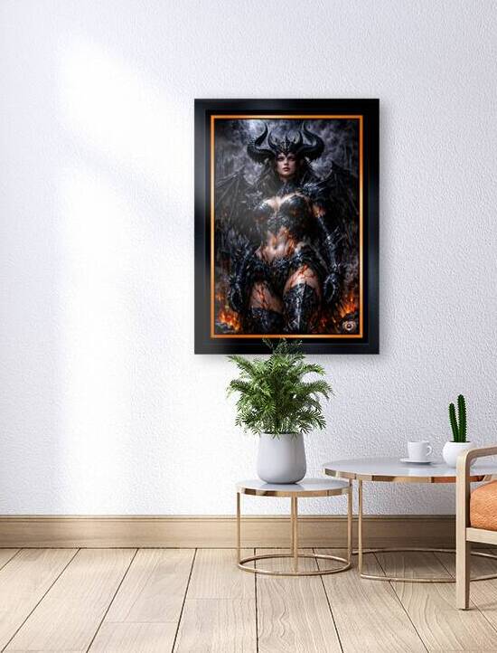 Dark Queen Vyrkia Zalthera Amidst The Ignisdrak Ruins Awe-Inspiring AI Concept Art by Xzendor7 by xzendor7