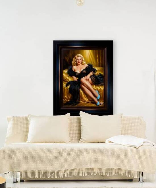 Pin-Up Portrait Of Patti-Marie Martelson In Golden Reverie Opulent AI Concept Art by Xzendor7 by xzendor7