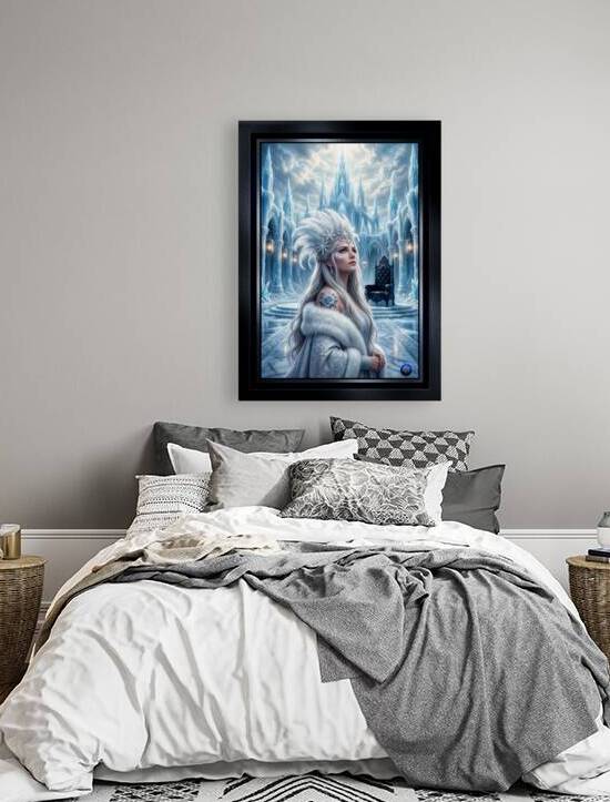 Ice Queen Venterra Vinterheim Fantasy Art Portrait Majestic AI Concept Art by Xzendor7 by xzendor7