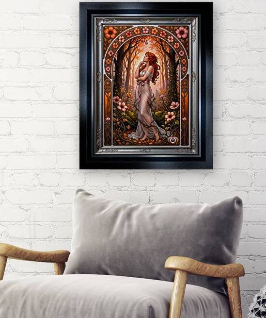 Unaulia Anumatti Golden Forest Art Nouveau Illustration Enchanting AI Concept Art by Xzendor7 by xzendor7