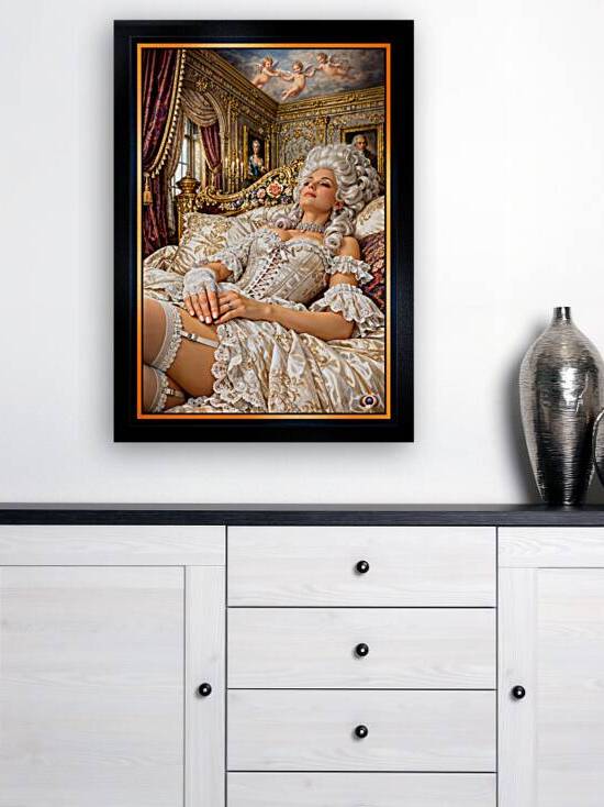 Lady Linali du Montclair Within Opulent French Chamber Aristocratic AI Concept Art by Xzendor7 by xzendor7