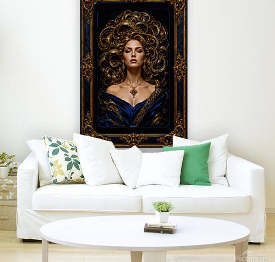 Regal Portrait Of Aurelia Castellan In Golden Opulence Majestic AI Concept Art by Xzendor7 by xzendor7