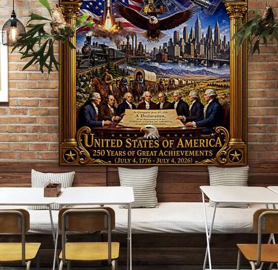 United States 250th Anniversary Historical Art Tribute Triumphant AI Concept Art by Xzendor7 by xzendor7